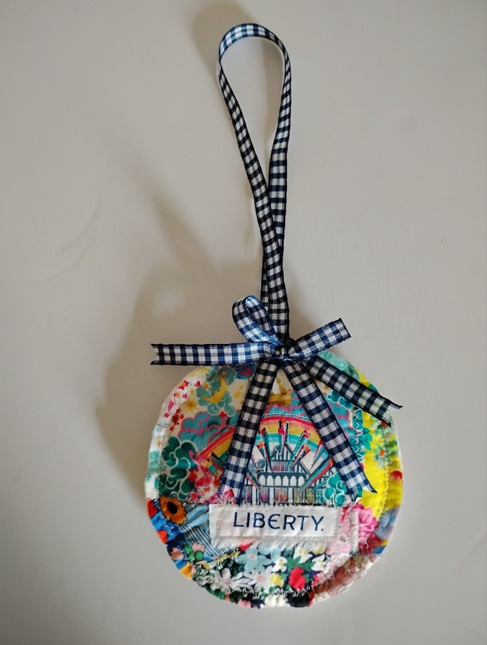 Liberty Art Fabric Tana Lawn Bag Charm Crazy Quilt Patchwork One Of A Kind Logo - Picture 3 of 8